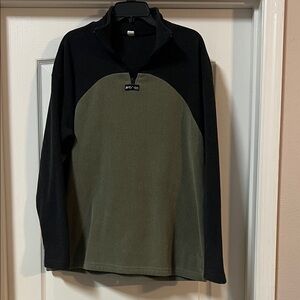 Stylish Black and Olive Men's Zip-Up Sweater